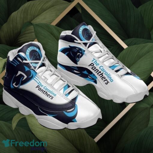 NFL Carolina Panthers Logo Design White Black Shoes Gift For Fans Air Jordan 13 Product Photo 1