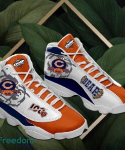 NFL Chicago Bears Logo Design White Orange Shoes Gift For Fans Air Jordan 13