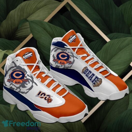 NFL Chicago Bears Logo Design White Orange Shoes Gift For Fans Air Jordan 13 Product Photo 1