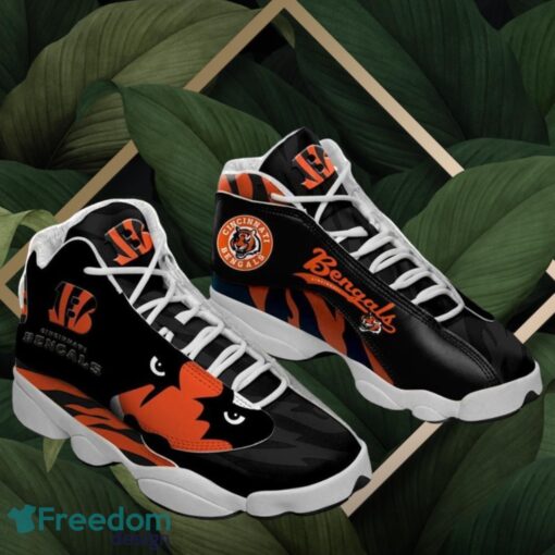 NFL Cincinnati Bengals Logo Design Black Shoes Gift For Fans Air Jordan 13 Product Photo 1