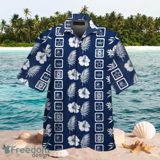 NFL Dallas Cowboys Logo Deshirt Tropical Blue Shirt Hawaiian Shirt Product Photo 1