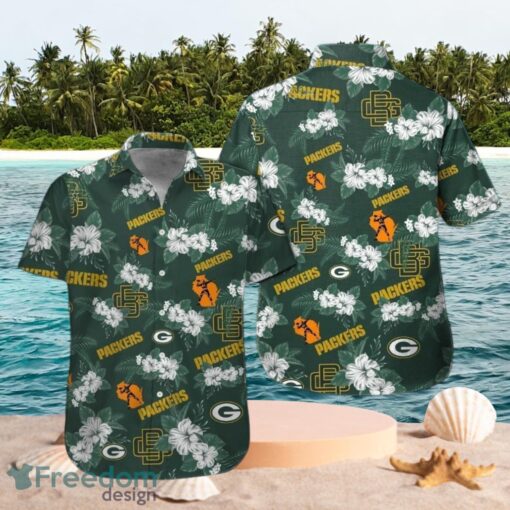 NFL Green Bay Packers Logo Design Green Shirt Hawaiian Shirt Product Photo 1