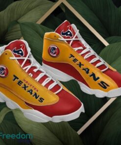 NFL Houston Texans Logo Design Yellow Red Shoes Gift For Fans Air Jordan 13