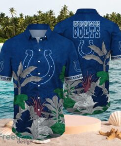 NFL Indianapolis Colts Big Logo Design Blue Shirt Hawaiian Shirt