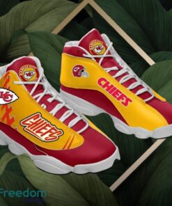 NFL Kansas City Chiefs Logo Design Red Yellow Shoes Gift For Fans Air Jordan 13