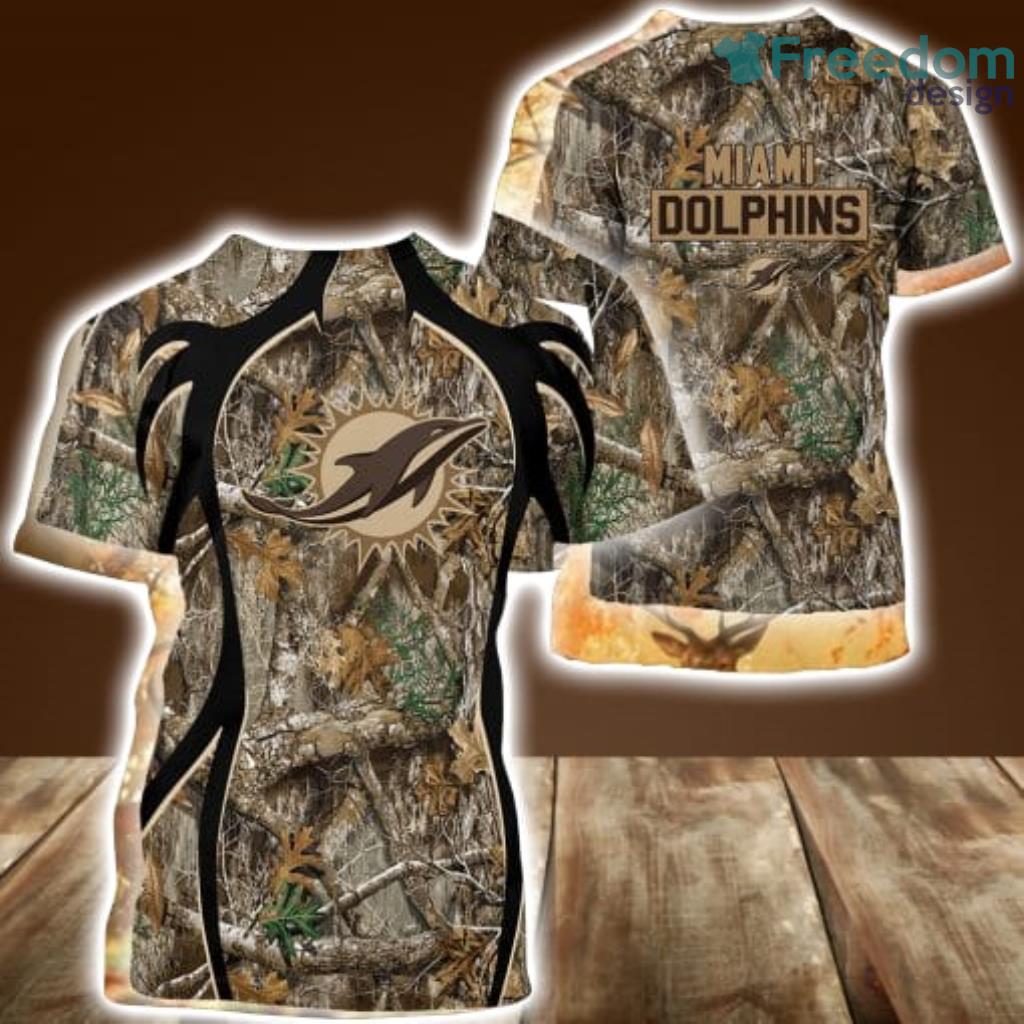 NFL Miami Dolphins Camo Hunting 3D Shirt All Over Print Perfect Gift Product Photo 1