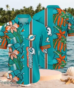 NFL Miami Dolphins Logo Design Getaways Tropical Shirt Hawaiian Shirt