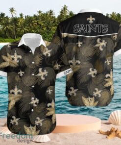 NFL New Orleans Saints Logo Design Dark Shirt Hawaiian Shirt