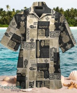 NFL New Orleans Saints Logo Design Grey Tropical Shirt Hawaiian Shirt