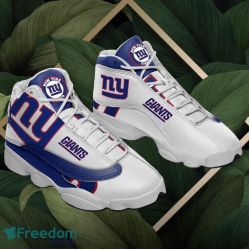 NFL New York Giants Logo Design White Shoes Gift For Fans Air Jordan 13 Product Photo 1