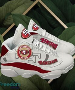 NFL San Francisco 49Ers Logo Design White Red Shoes Gift For Fans Air Jordan 13