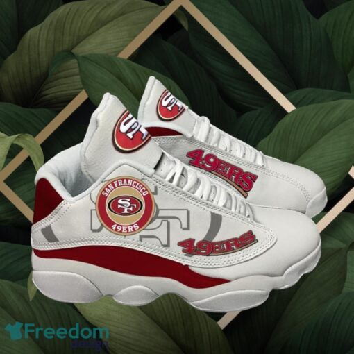 NFL San Francisco 49Ers Logo Design White Red Shoes Gift For Fans Air Jordan 13 Product Photo 1