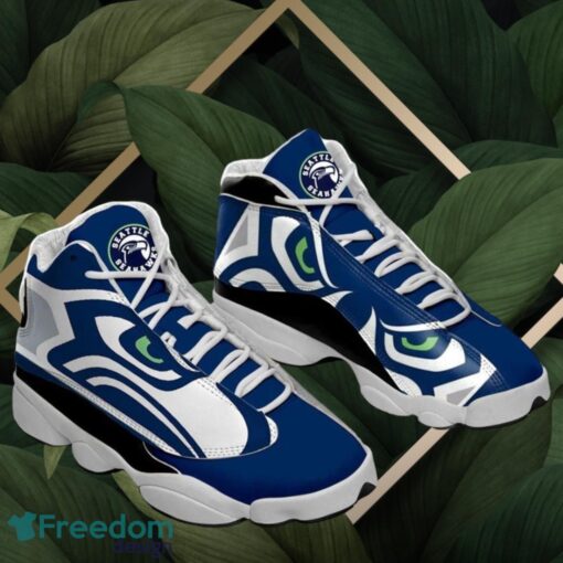 NFL Seattle Seahawks Logo Design Blue Shoes Gift For Fans Air Jordan 13 Product Photo 1