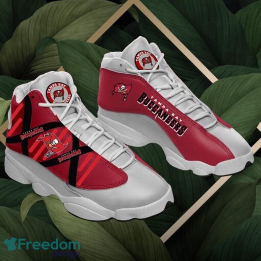 NFL Tampa Bay Buccaneers Logo Design White Red Shoes Gift For Fans Air Jordan 13 Product Photo 1