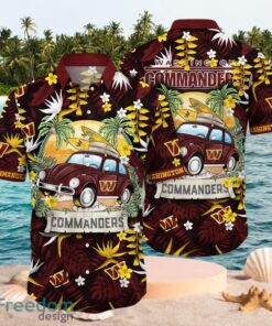 NFL Washington Commanders Logo Design Aloha Shirt Hawaiian Shirt