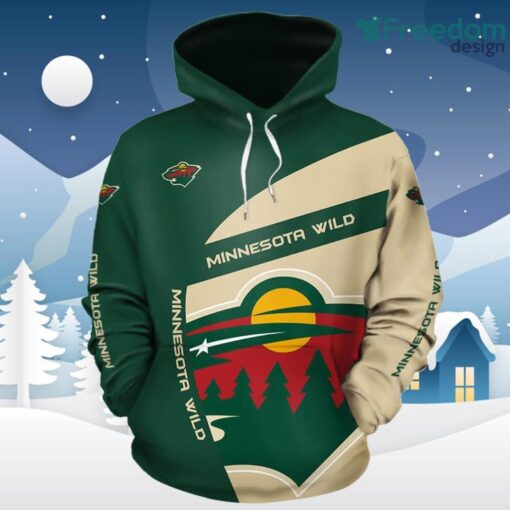 NHL Minnesota Wild Pullover Hoodie 3D All Over Print For Fans Product Photo 1