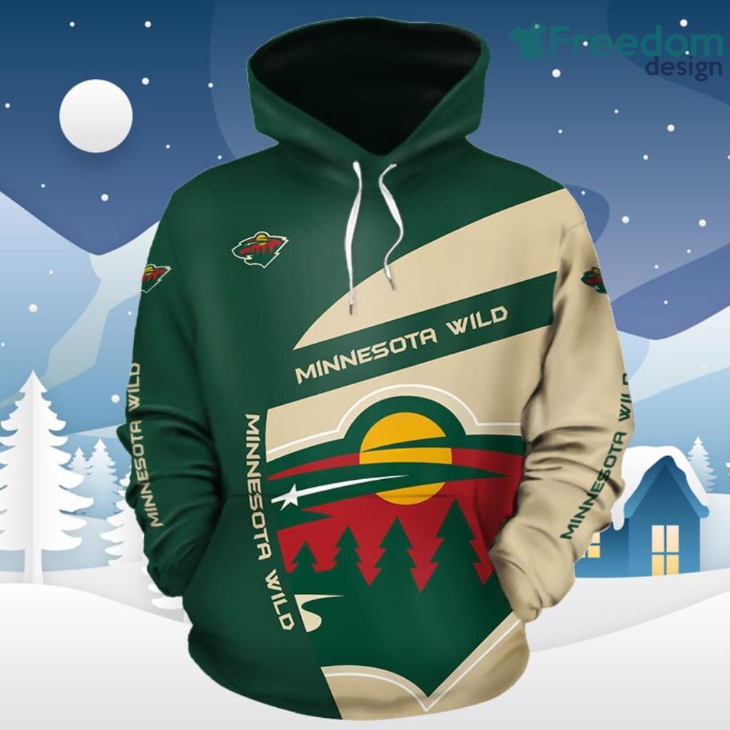 NHL Minnesota Wild Pullover Hoodie 3D All Over Print For Fans Product Photo 1