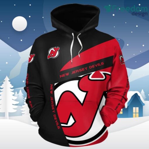 NHL New Jersey Devils Pullover Hoodie 3D All Over Print For Fans Product Photo 1