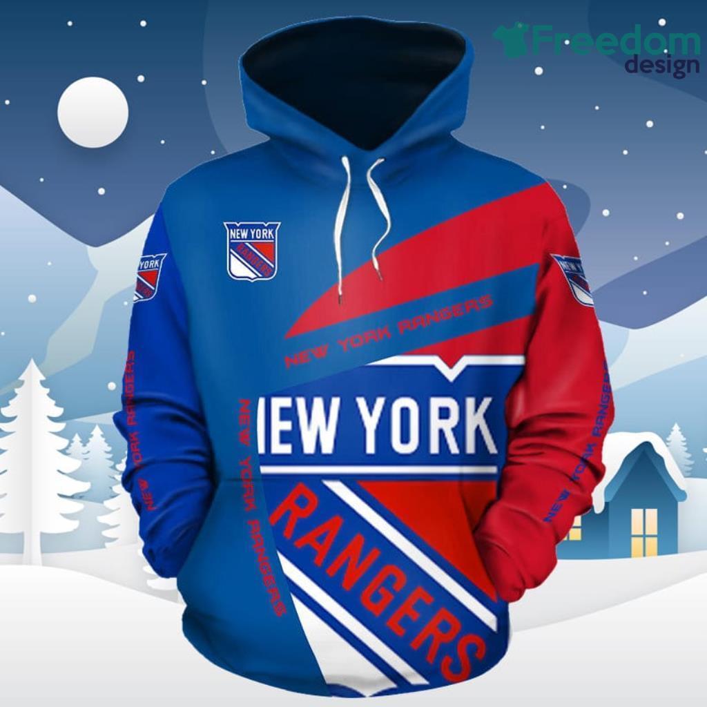 NHL New York Rangers Pullover Hoodie 3D All Over Print For Fans Product Photo 1