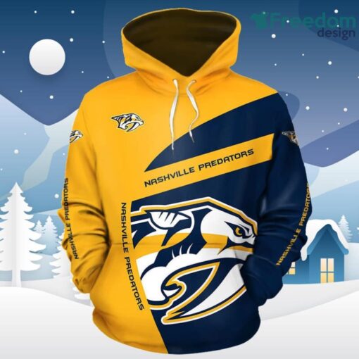 NHL Tennessee Nashville Predators Pullover Hoodie 3D All Over Print For Fans Product Photo 1