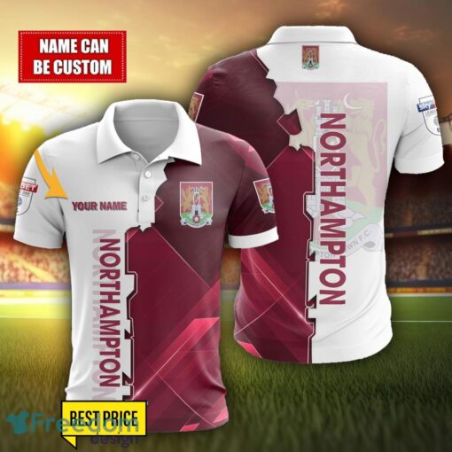 Northampton Town F.C Personalized Name 3D Polo Shirt Product Photo 1