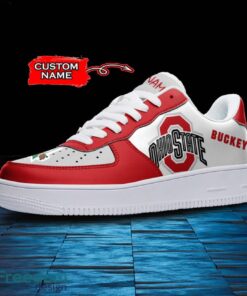 Ohio State Buckeyes NCAA AF1 Personalized Name Sneakers Air Force Shoes For Fans Product Photo 2