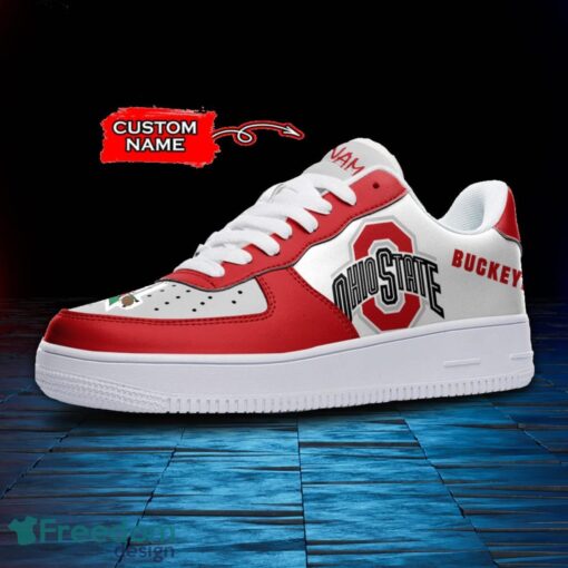 Ohio State Buckeyes NCAA AF1 Personalized Name Sneakers Air Force Shoes For Fans Product Photo 2