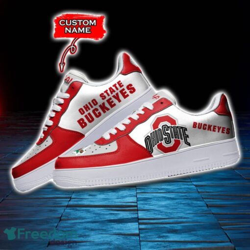 Ohio State Buckeyes NCAA AF1 Personalized Name Sneakers Air Force Shoes For Fans Product Photo 3