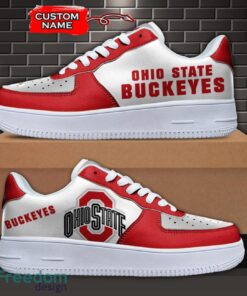 Ohio State Buckeyes NCAA AF1 Personalized Name Sneakers Air Force Shoes For Fans