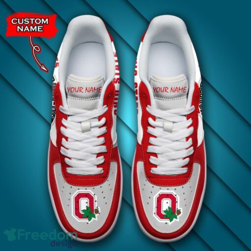 Ohio State Buckeyes NCAA AF1 Personalized Name Sneakers Air Force Shoes For Fans Product Photo 4