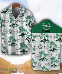 Opel Green Coconut Pattern Combo 3D Hawaiian Shirt And Shorts