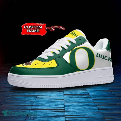 Oregon Ducks NCAA AF1 Personalized Name Sneakers Air Force Shoes For Fans Product Photo 2