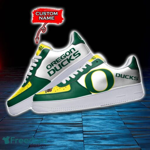 Oregon Ducks NCAA AF1 Personalized Name Sneakers Air Force Shoes For Fans Product Photo 3