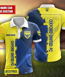 Oxford United F.C Personalized Name 3D Polo Shirt