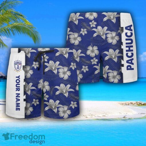 Pachuca Hawaiian Shirt And Beach Shorts Flower Pattern Custom Name For Fans Product Photo 3