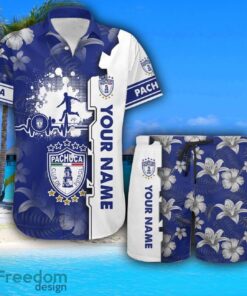 Pachuca Hawaiian Shirt And Beach Shorts Flower Pattern Custom Name For Fans Product Photo 1