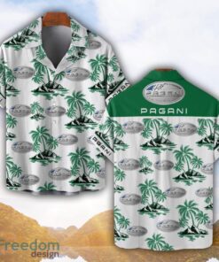 Pagani Green Coconut Pattern Combo 3D Hawaiian Shirt And Shorts Product Photo 1