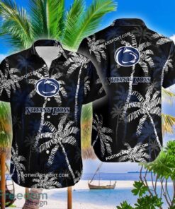 Penn State Nittany Lions Hawaiian Shirt Coconut Tree Vintage For Beach - NCAA Penn State Nittany Lions 3D Hawaiian Shirt Coconut Tree_2