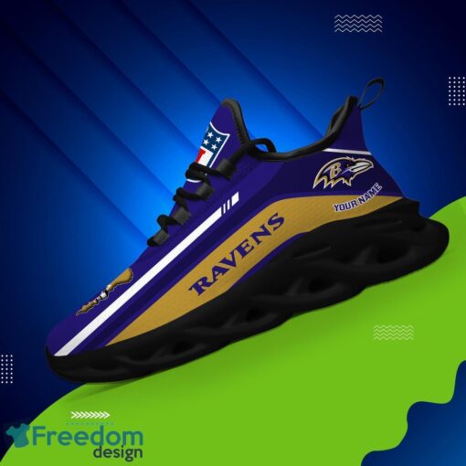 Personalized Gift Baltimore Ravens NFL Max Soul Shoes Sports Sneakers Men Women Product Photo 2