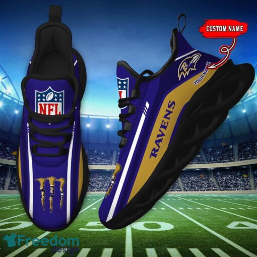 Personalized Gift Baltimore Ravens NFL Max Soul Shoes Sports Sneakers Men Women Product Photo 4