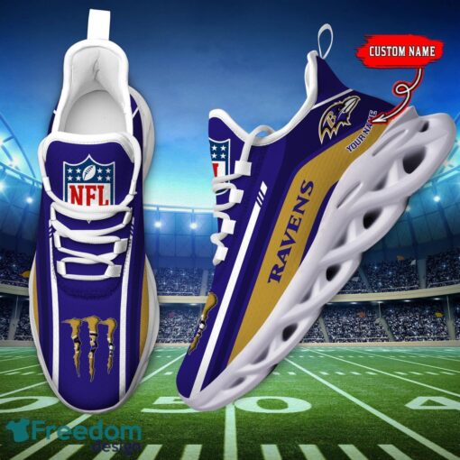 Personalized Gift Baltimore Ravens NFL Max Soul Shoes Sports Sneakers Men Women Product Photo 5