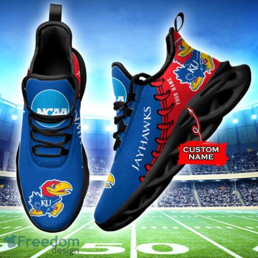 Personalized Kansas Jayhawks NCAA Max Soul Shoes Sneakers For Men And Women Sport Gift Product Photo 2