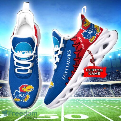 Personalized Kansas Jayhawks NCAA Max Soul Shoes Sneakers For Men And Women Sport Gift Product Photo 1