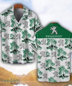 Peugeot Green Coconut Pattern Combo 3D Hawaiian Shirt And Shorts