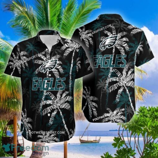 Philadelphia Eagles Hawaiian Shirt Coconut Tree Vintage For Men And Women - NFL Philadelphia Eagles 3D Hawaiian Shirt Coconut Tree_2