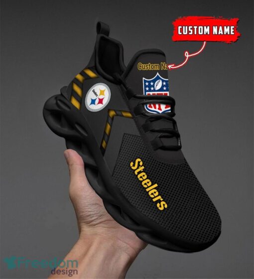 Pittsburgh Steelers NFL Max Soul Shoes Sneakers For Men And Women Personalized Name Product Photo 1