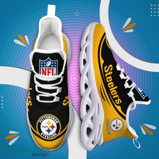 Pittsburgh Steelers NFL Max Soul Shoes Sneakers Running Shoes Personalized NFL Team Shoes Product Photo 2