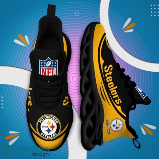 Pittsburgh Steelers NFL Max Soul Shoes Sneakers Running Shoes Personalized NFL Team Shoes Product Photo 1