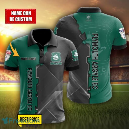 Plymouth Argyle F.C Personalized Name 3D Polo Shirt Product Photo 1