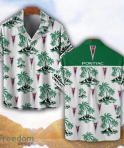 Pontiac Green Coconut Pattern Combo 3D Hawaiian Shirt And Shorts Product Photo 1